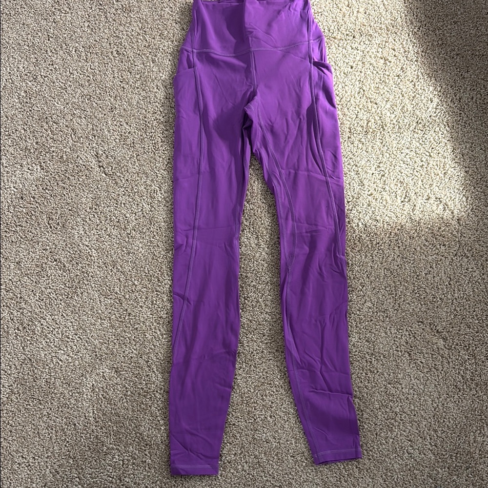 Purple High-Waisted Leggings